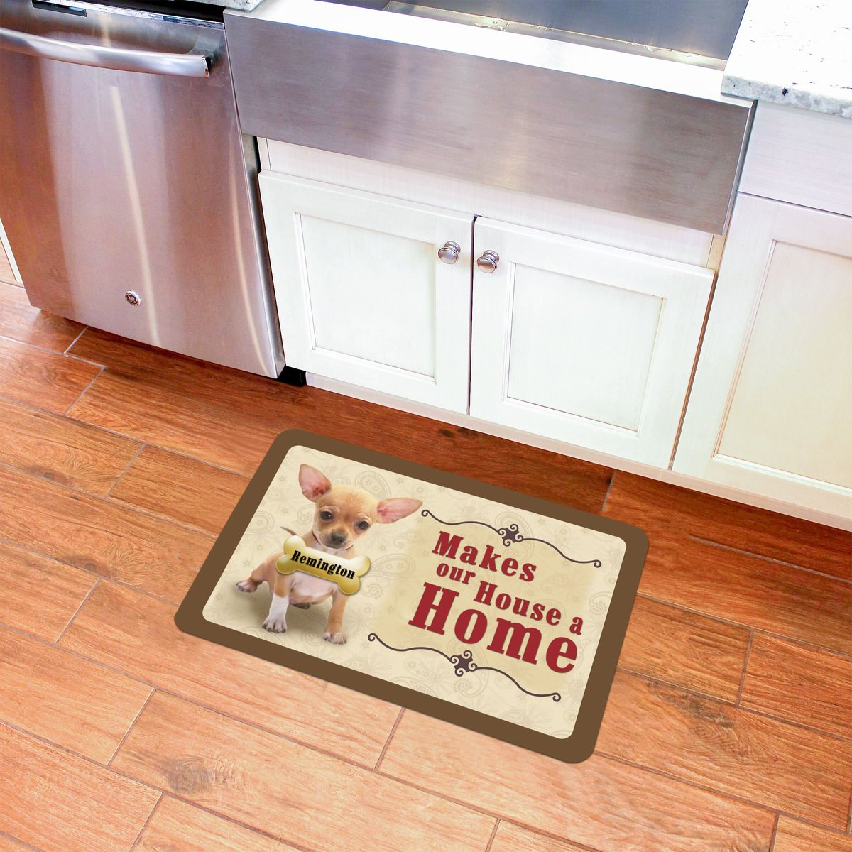 Bungalow Flooring Makes Our House A Home Chihuahua Personalized Floor Mat