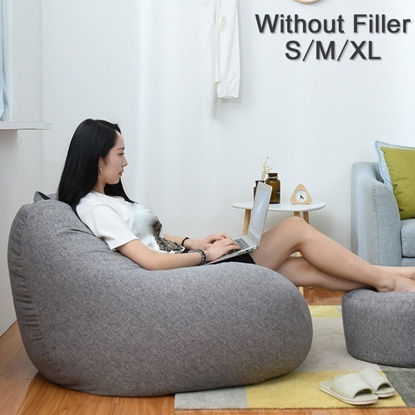 Willstar Fashion Large Bean Bag Sofa Cover Lounger Chair Sofa Ottoman Seat Living Room Furniture Cover