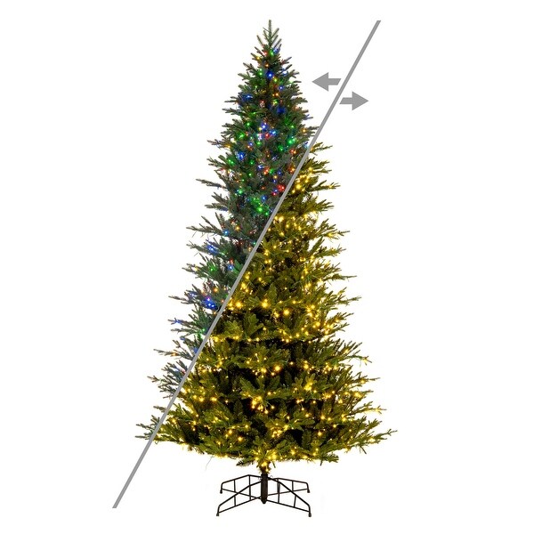 Vickerman 7.5' x 48 Kamas Fraser Fir Artificial Christmas Tree，3mm LED Color Changing Lights