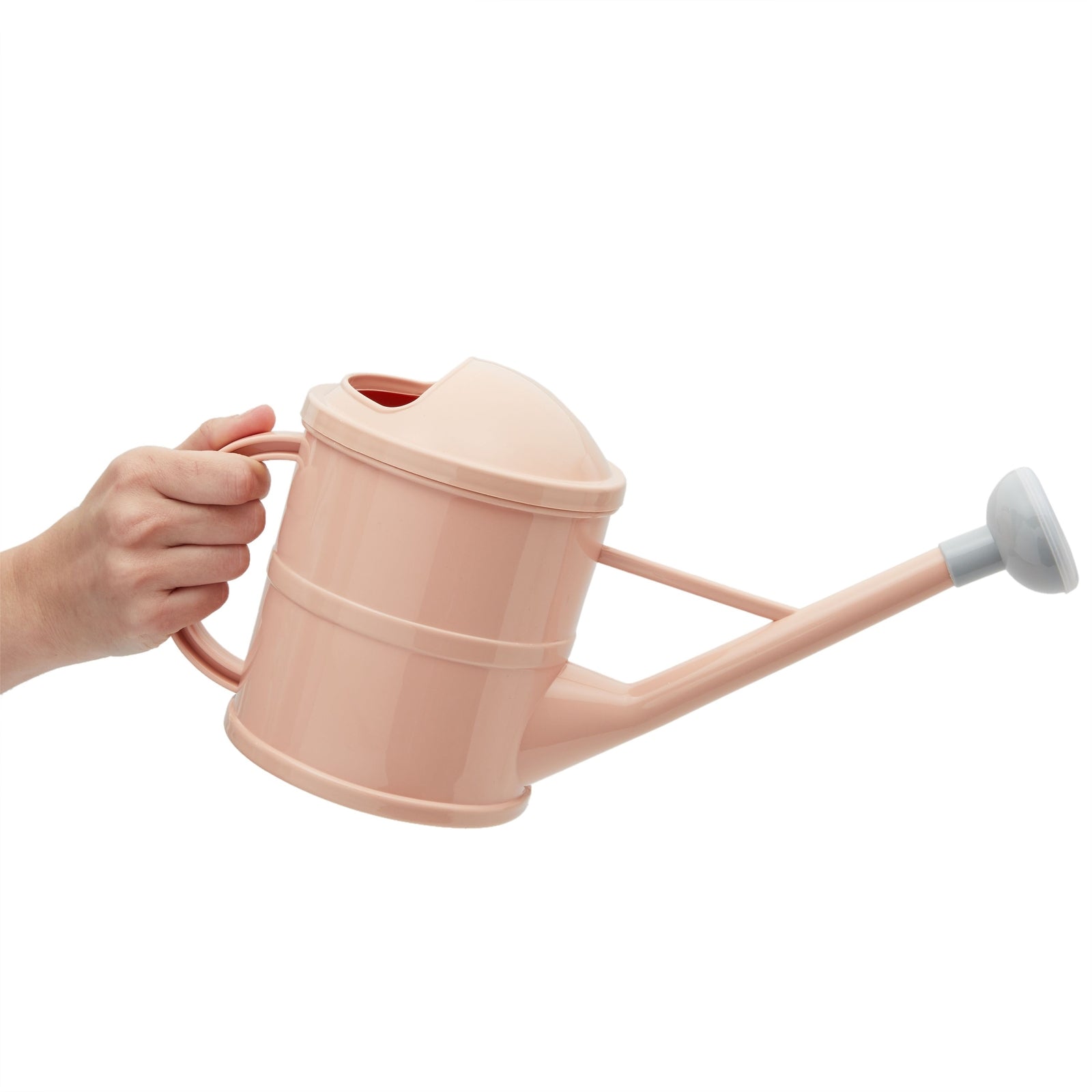 Pink Plastic Plant Watering Can Pot with Handle for Indoor Outdoor Garden, 0.40 Gal.