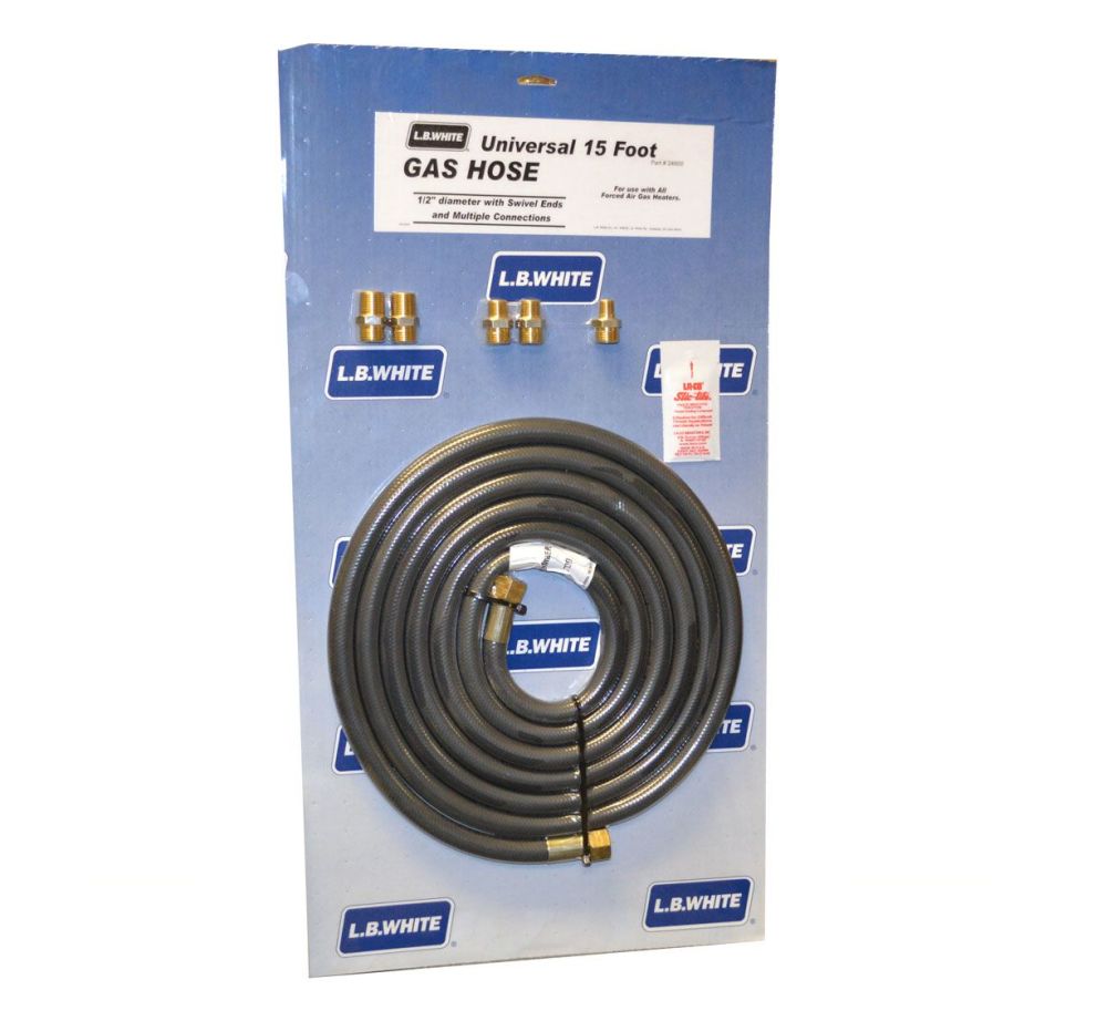 1/2 In. x 15 Ft. Universal Gas Hose Kit with 5 Adapters