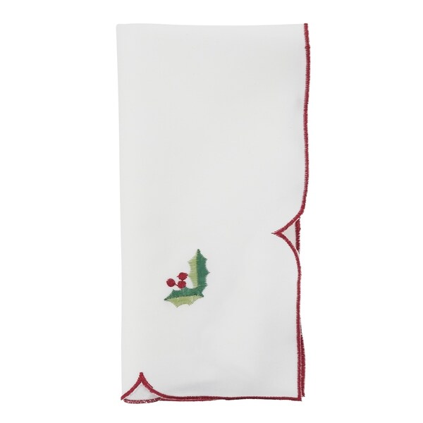 Embroidered Christmas Table Napkins (Set of 4)