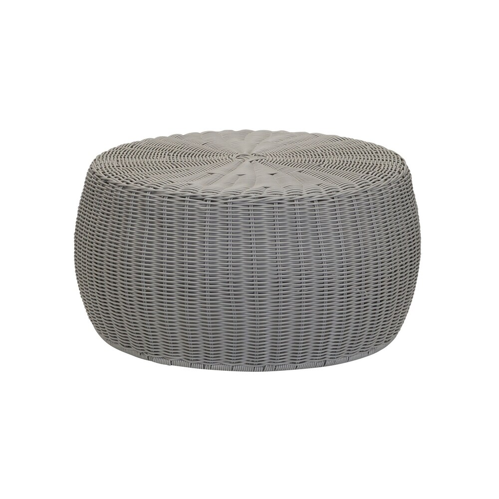 Handwoven Resin Storage Stool Ottoman