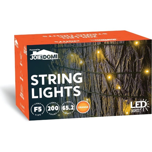 Joiedomi 200 Orange Led Green Wire String Lights 8 Modes