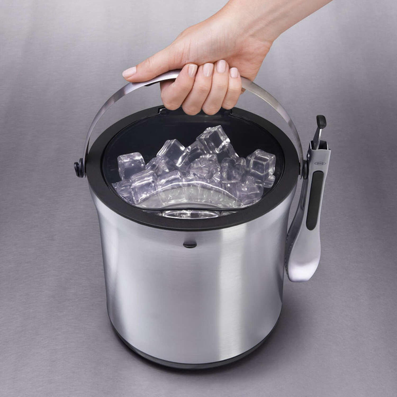 OXO SteeL 128 oz Silver Stainless Steel Ice Bucket