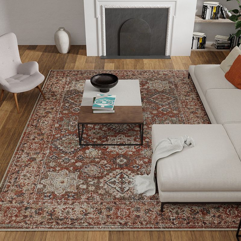 Loomaknoti Malanie Cortni Red Area Rug