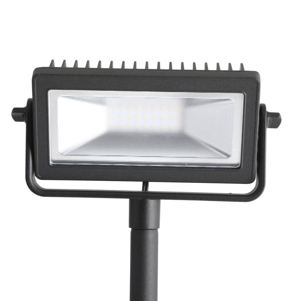 Hampton Bay Low Voltage Black Outdoor Integrated LED Landscape Flood Light with 3 levels of intensity HD33680BK