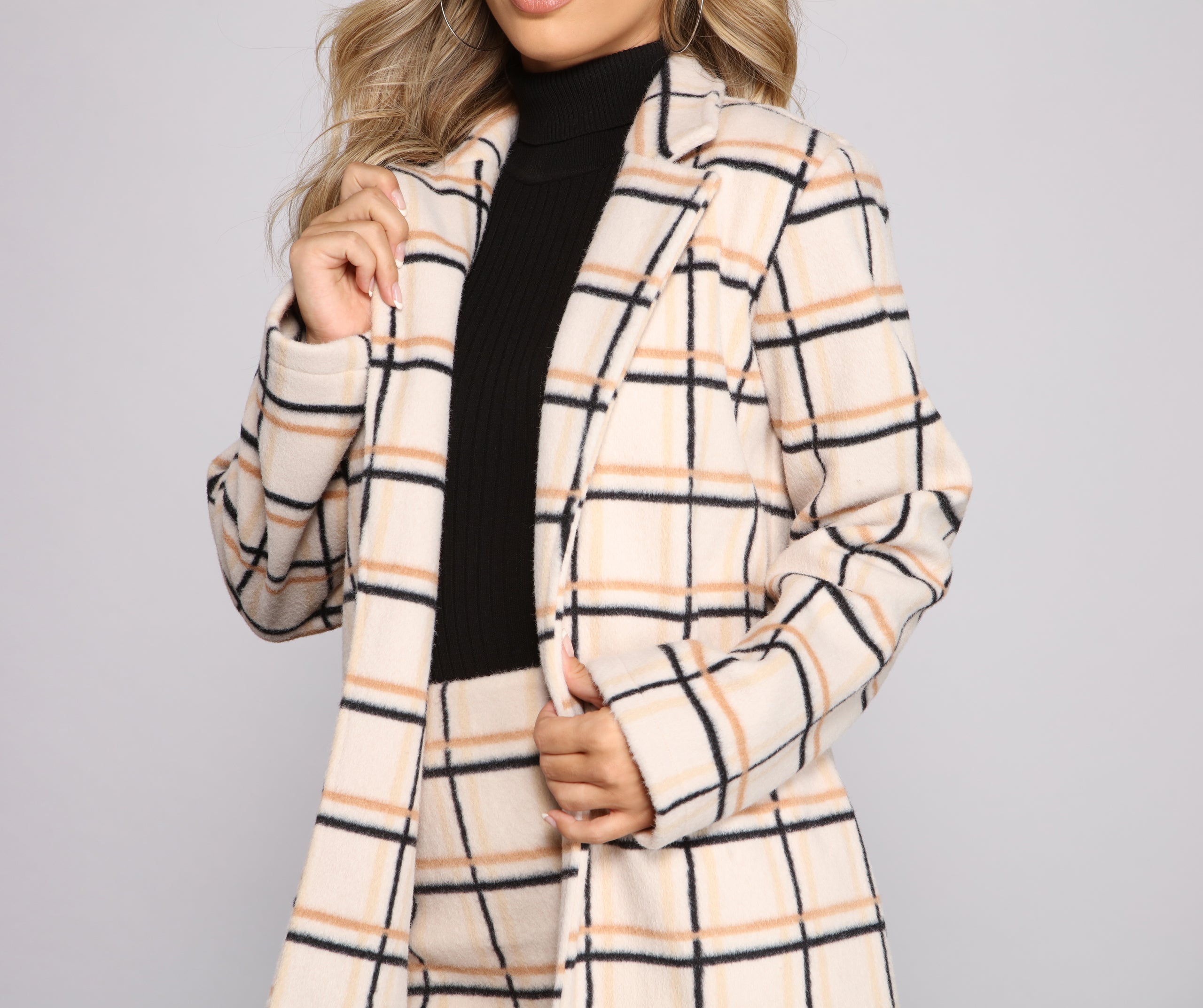 Keep It In Check Plaid Coat