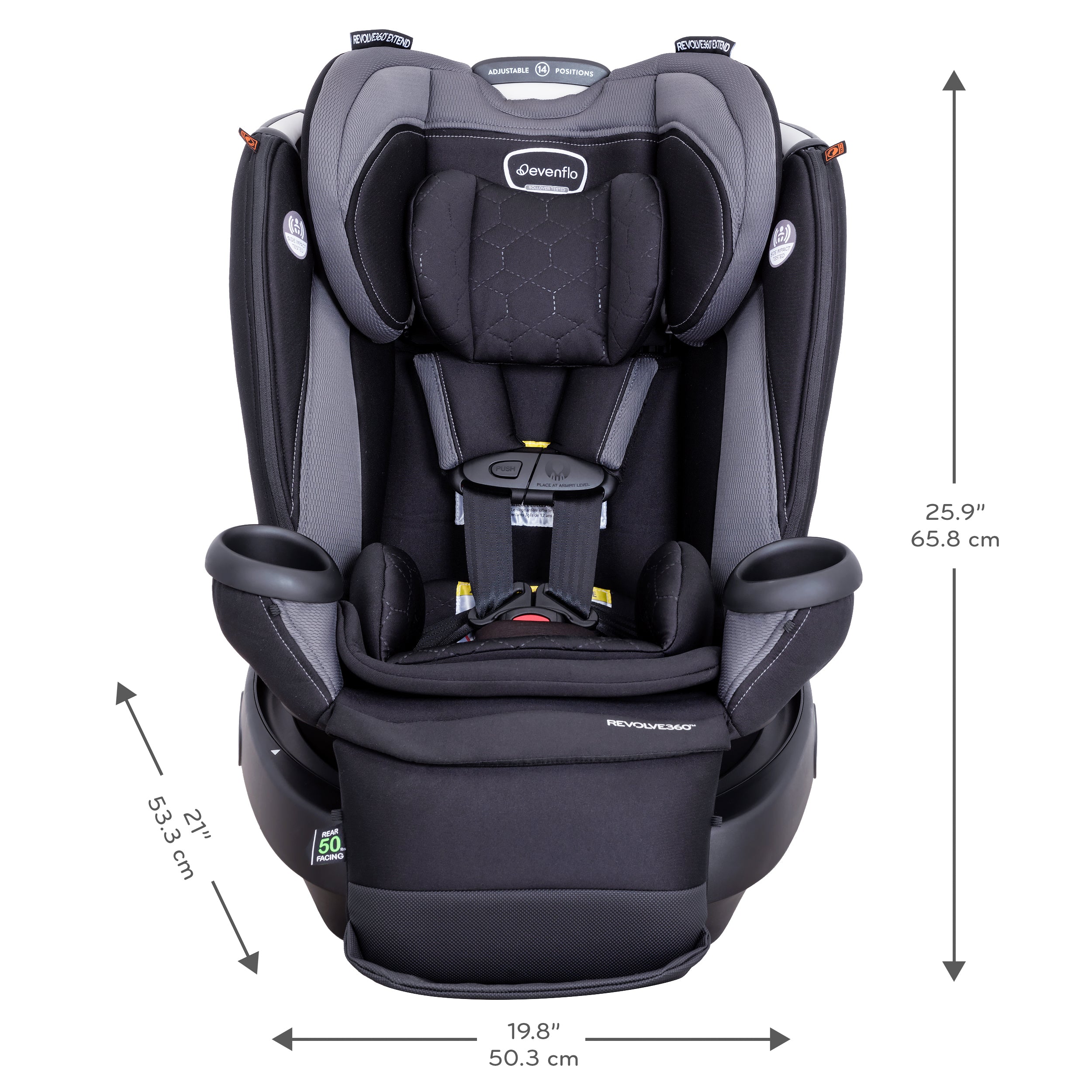 Revolve360 Extend Rotational All-in-One Convertible Car Seat with Quick Clean Cover