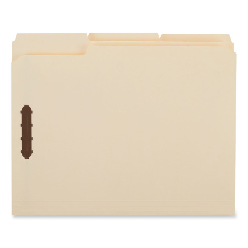 Universal Deluxe Reinforced Top Tab Folders with Two Fasteners， 1/3-Cut Tabs， Letter Size， Manila， 50/Box (13420)