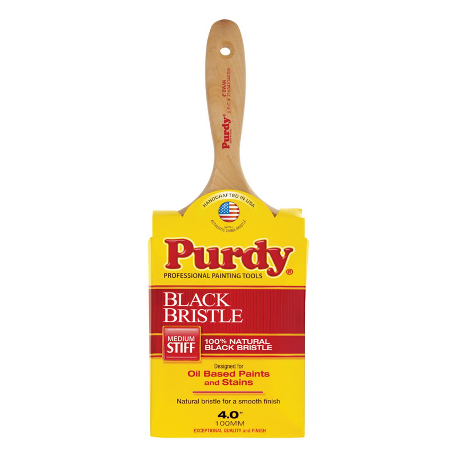 Purdy Black Bristle Swan 4 in. Flat Paint Brush