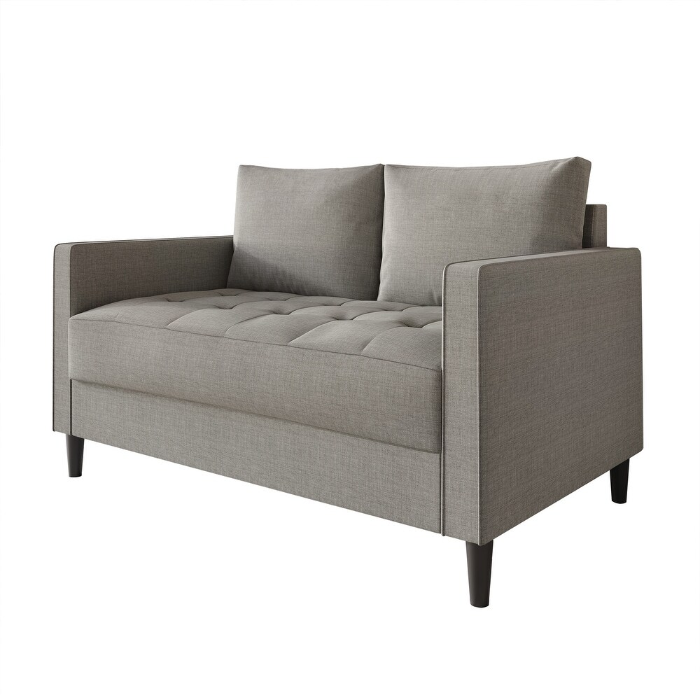 CraftPorch Contemporary Minimalist Linen Upholstered Loveseat