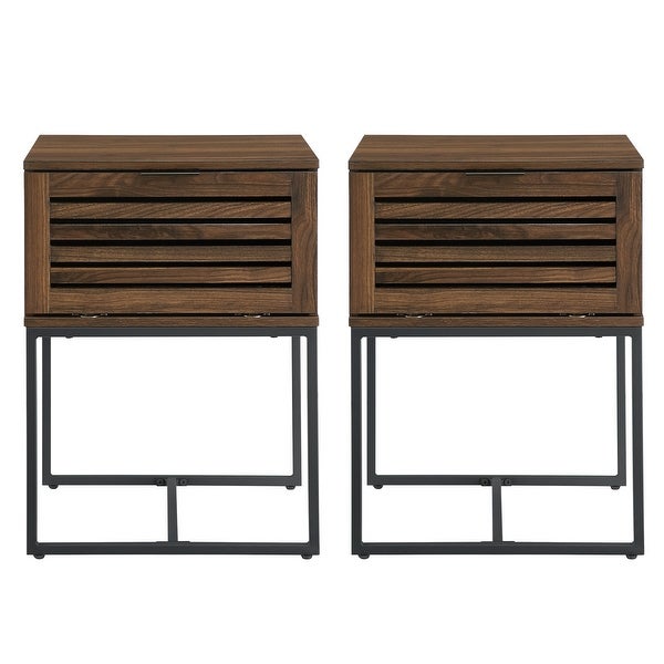 Middlebrook Hilla 18-inch Slat Door Side Table - Set of 2