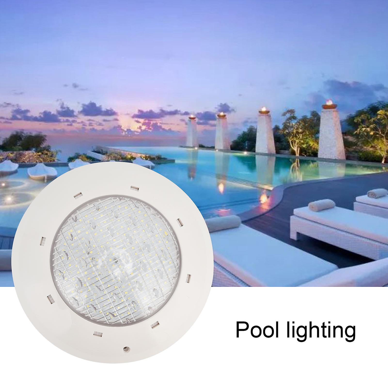 Led Underwater Light Ip68 Waterproof Wall-mounted Swimming Pool Lamp Ac12v Warm Light[18w 1800lm]