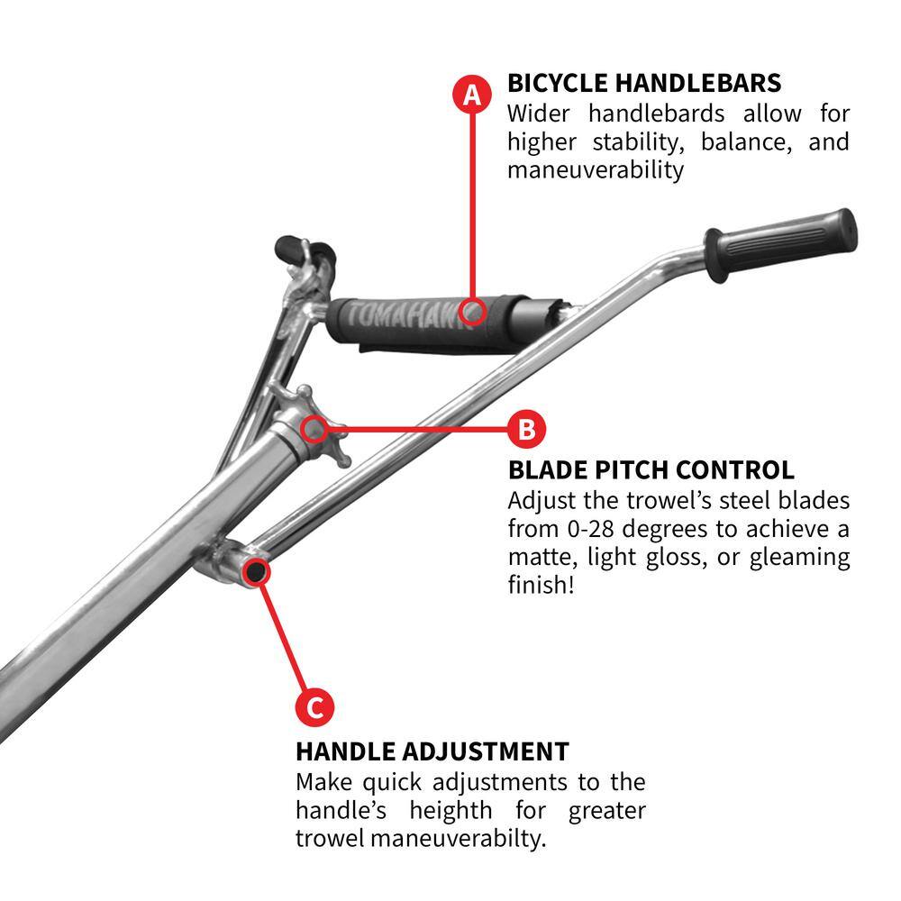 Tomahawk Power 36 in. Kohler Concrete Power Trowel Powered by 6 HP CH260 Kohler Engine for Concrete Finishing JXPT36K