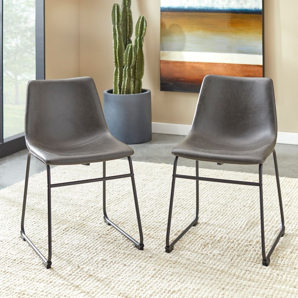 George PU Leather Dining Chair Set of 2