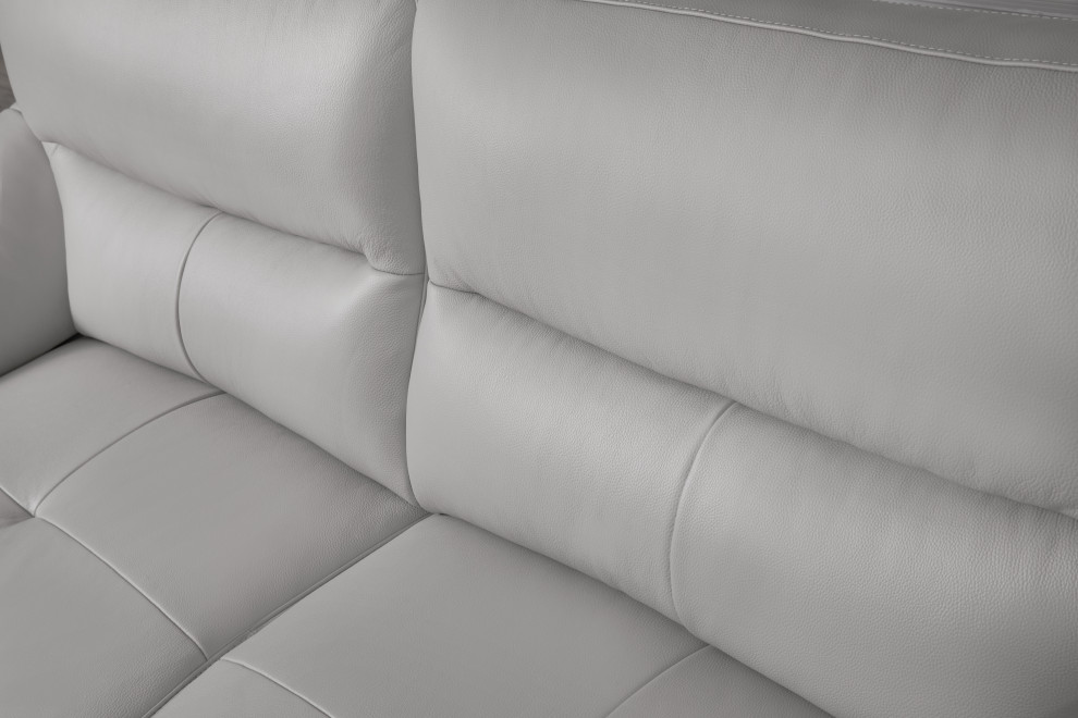 Candace Top Grain Leather Sofa   Midcentury   Sofas   by Abbyson Living  Houzz