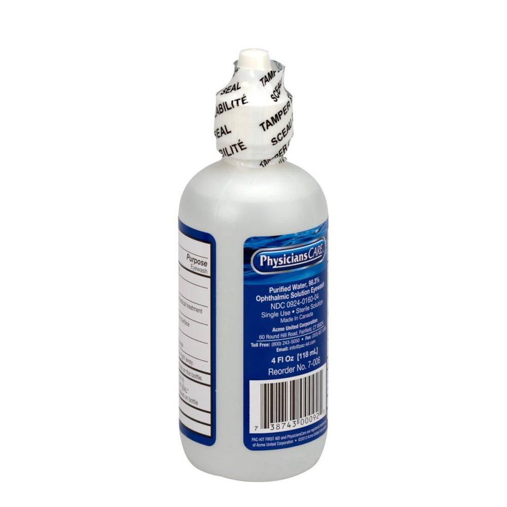 First Aid Only PhysiciansCare Bottle Eye Wash Solution 4oz