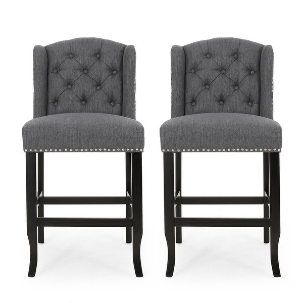 Foxcroft Wingback Counter Stool (Set of 2) by Christopher Knight Home