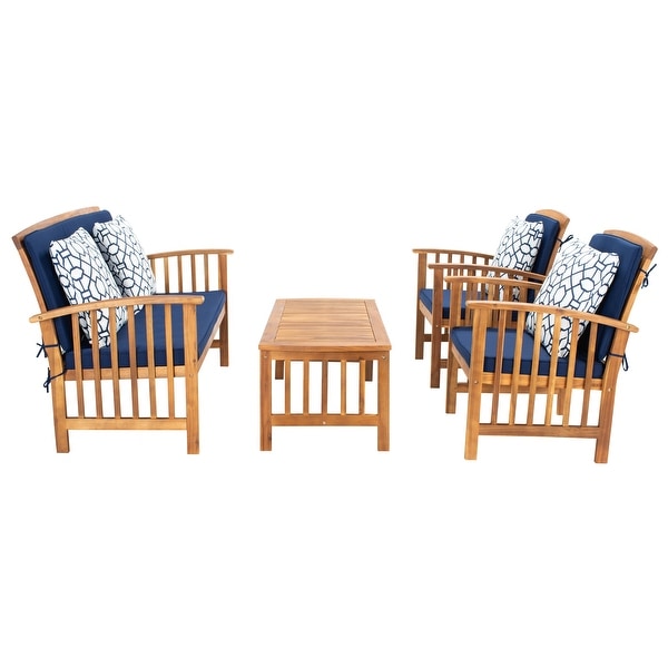 SAFAVIEH Outdoor Rocklin 4piece Conversation Patio Set