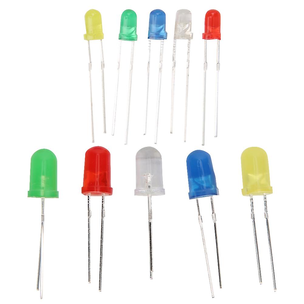 300PCS 3mm 5mm LED Light Emitting Diodes Kit Yellow/Green/Blue/Red/White