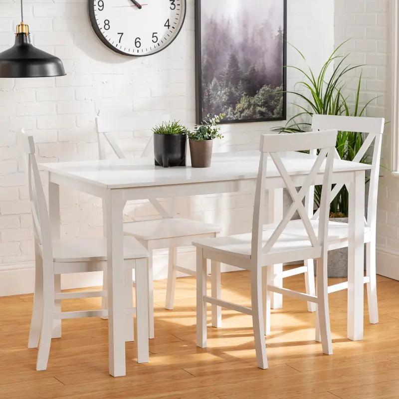 McHale White 5 Piece Dining Room Set - Walker Edison