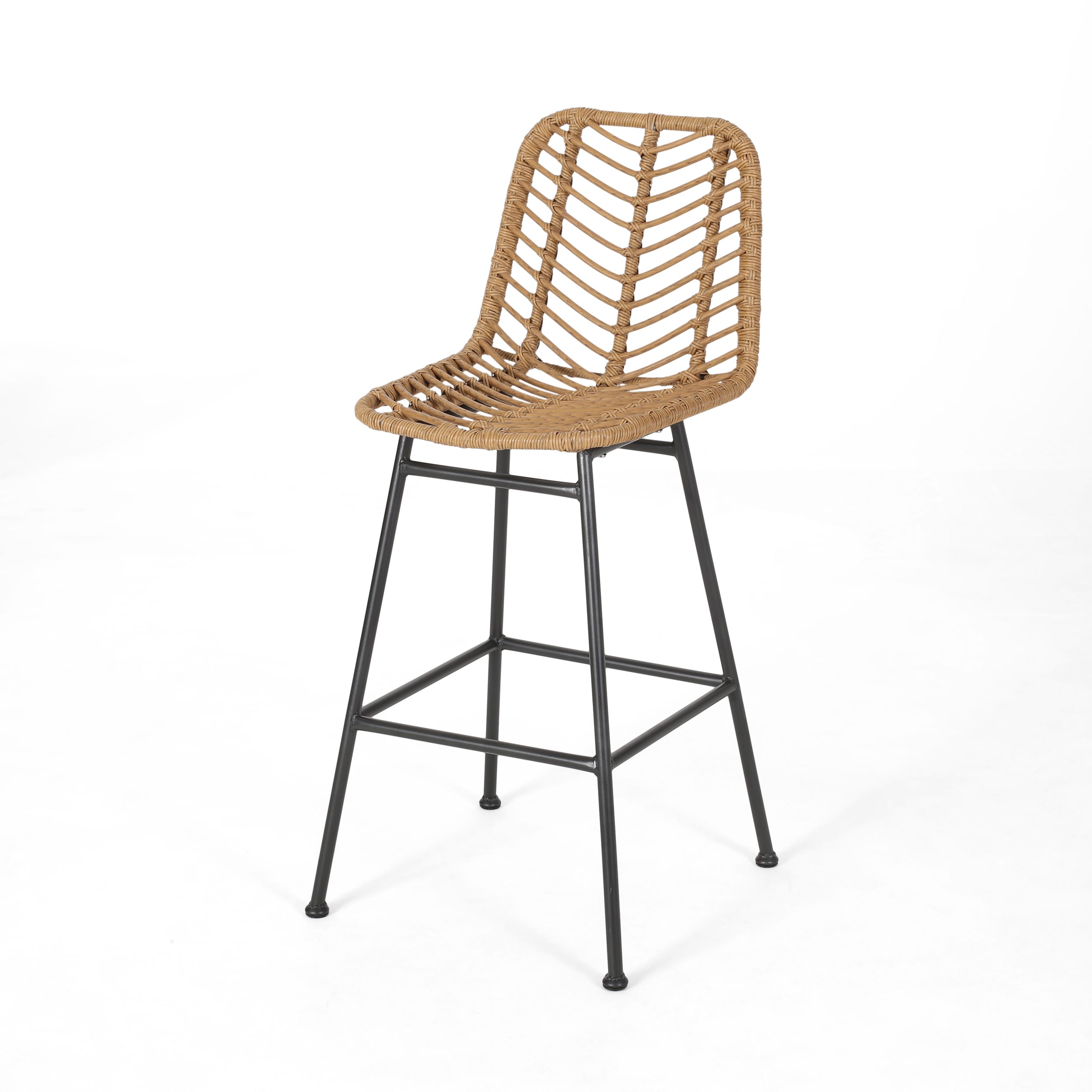 Jessie Outdoor Wicker Barstools (Set of 2)