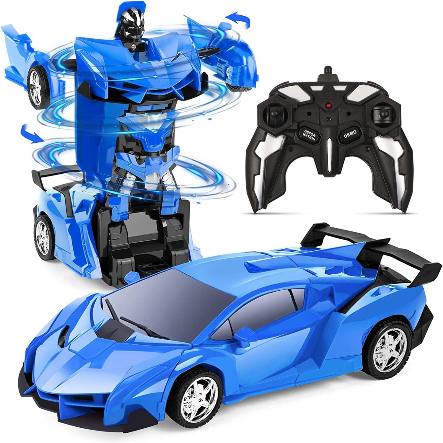 Hot Bee Remote Control Car，Transform Robot RC Cars for Kids 2.4Ghz 1:18 Rechargeable 360°Rotating Stunt Race Car Toys for Kids Boys