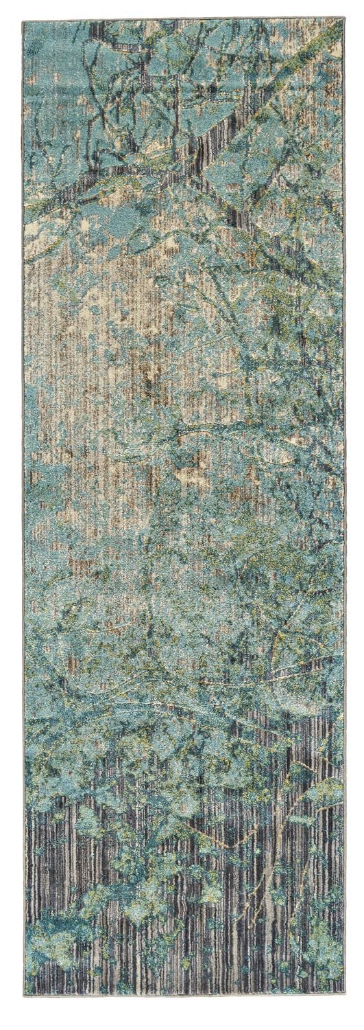 Arsene Blue and Gray Rug by BD Fine