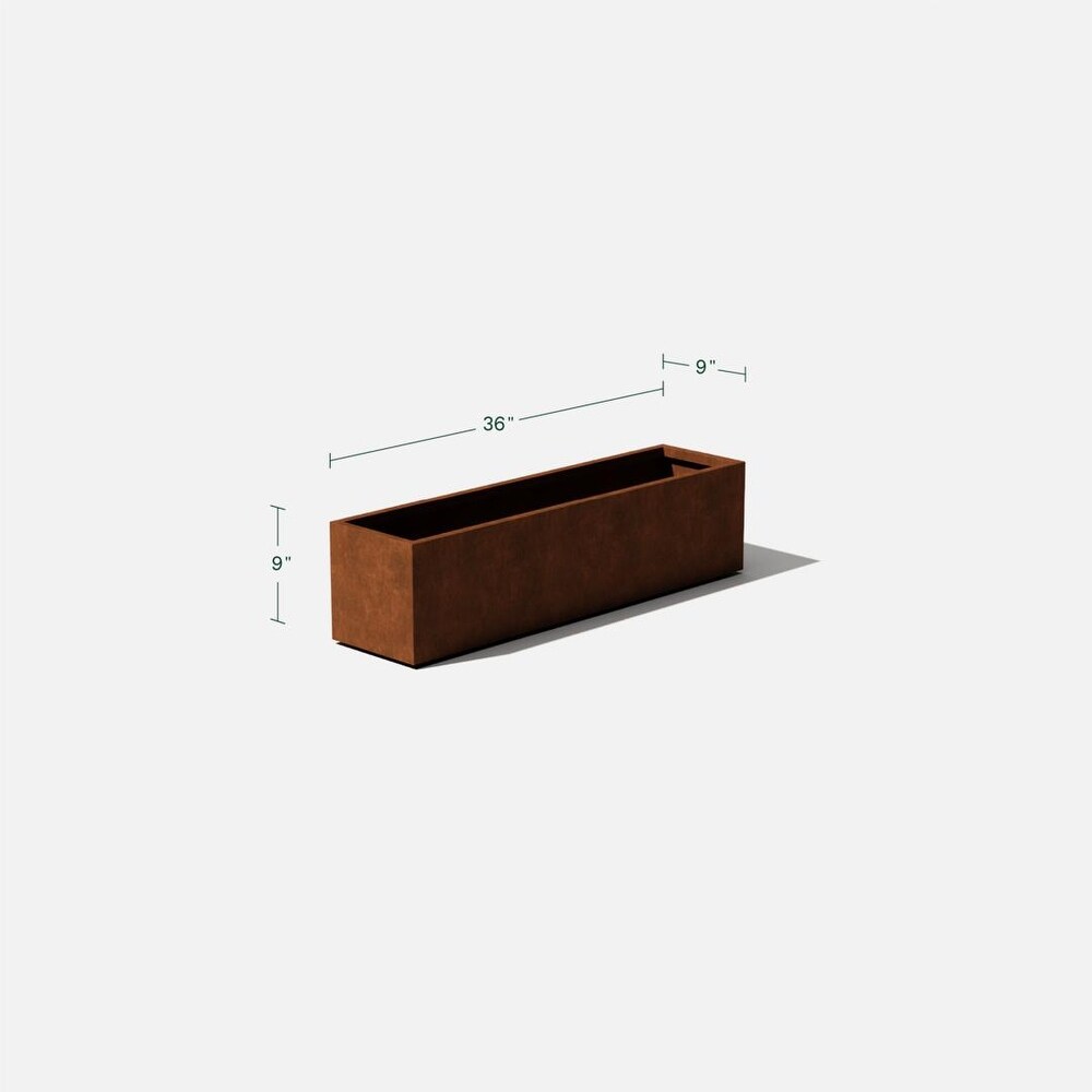 Corten Steel Window Box Planter