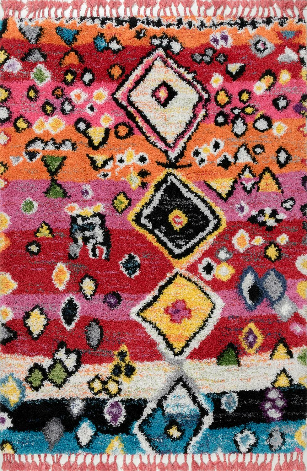 nuLOOM Alane Moroccan Shag Area Rug， 5and#8242; 3 x 7and#8242; 6 ， Multi