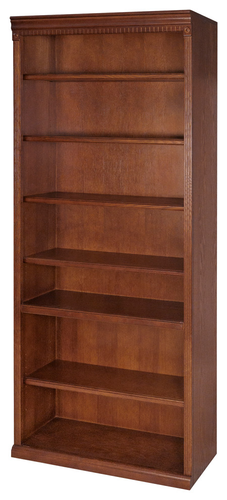 Martin Furniture Huntington Oxford 84 quotOpen Bookcase (Burnish)   Traditional   Bookcases   by Martin Furniture  Houzz