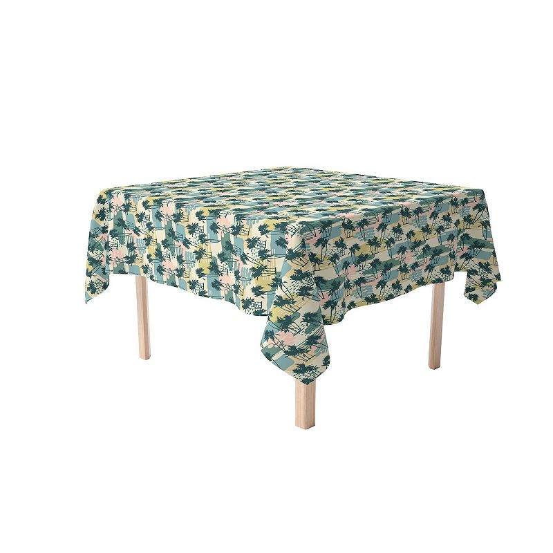 Square Tablecloth， 100% Polyester， 70x70， Island Illustration