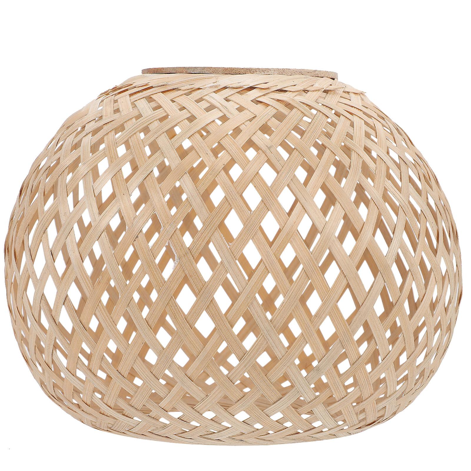 Woven Bamboo Lamp Shade Lamp Cover Rustic Style Woven Lamp Cover Pendant Light Lampshade