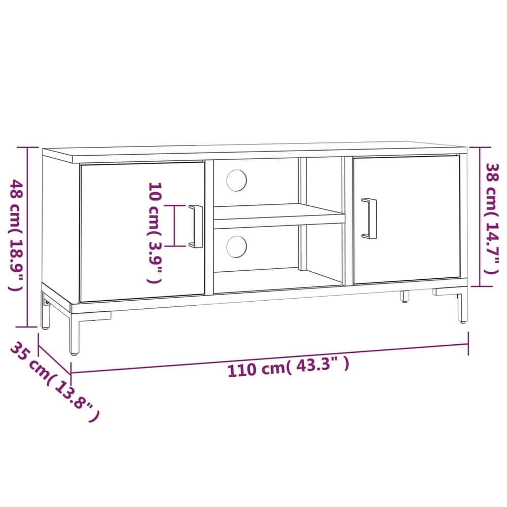 vidaXL TV Cabinet Brown 43.3\