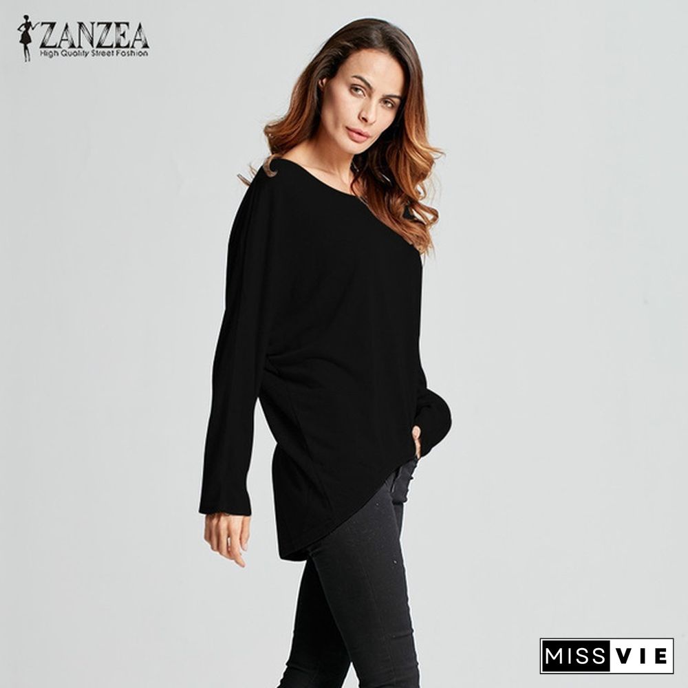 Spring Plus Size Women's T Shirts O Neck Loose Pullover Casual Jumper Blouse Tops