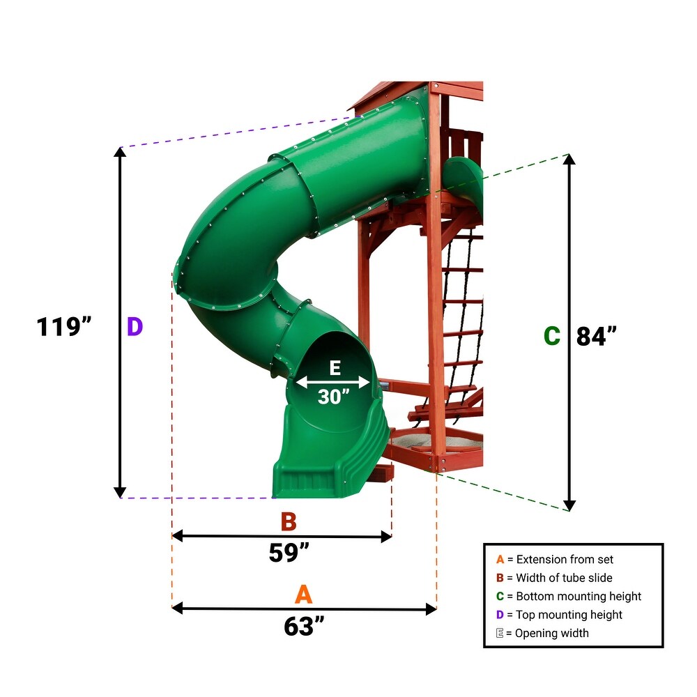 Swing N Slide 7' Turbo Tube Slide   Blue  Mounts to 7' Platform   118.75\