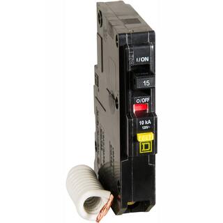 Square D QO Qwik-Gard 15 Amp Single-Pole GFCI Circuit Breaker QO115GFICP