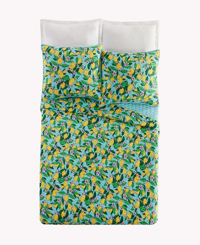 Vera Bradley When Life Gives You Lemons 3-Piece Quilt Set， Full Queen