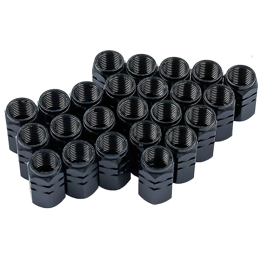 24pcs Valve Stem Caps Car Tyre Valve Stem Covers Caps， Black