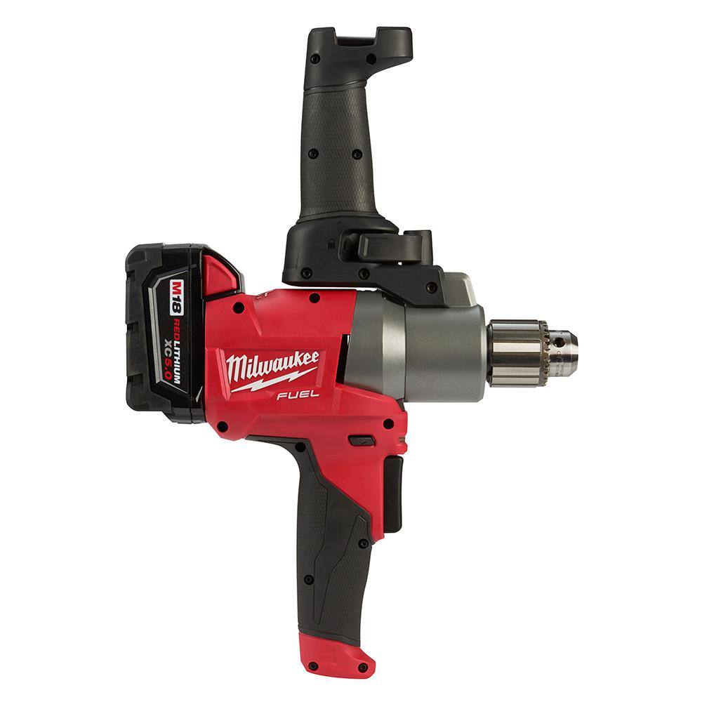 MW M18 FUEL 18V Lithium-Ion Brushless Cordless Drywall Screw Gun Kit W M18 FUEL 12 in. Mud Mixer 2866-22-2810-20