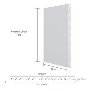 Trusscore 8 ft PVC WallCeilingBoard Panel White (8-Pack) 702000000