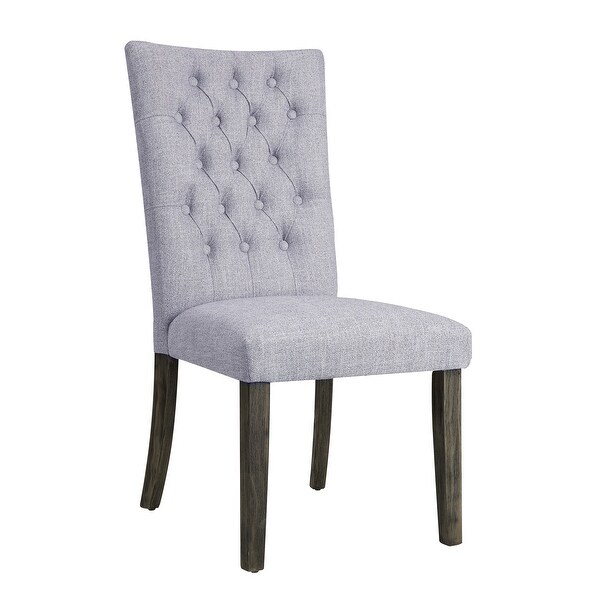 Set of 2 Merel Side Chair Upholstered Fabric Dinning Chair， Gray Oak