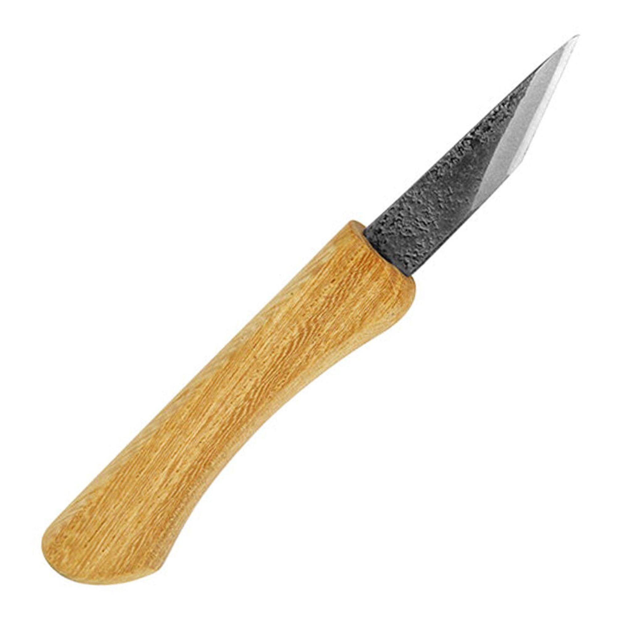 Senkichi Woodworking Knife Japanese Kogatana Woodcarving Whittling Craft Tool， with Wooden Handle， for Wood and Bamboo Working