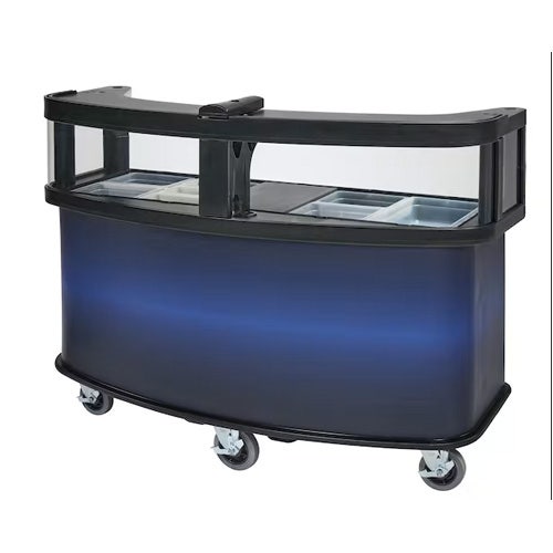 Cambro CVC75W - Mobile Vending Cart - The Safety-First Design Includes Safety Barriers， Blue