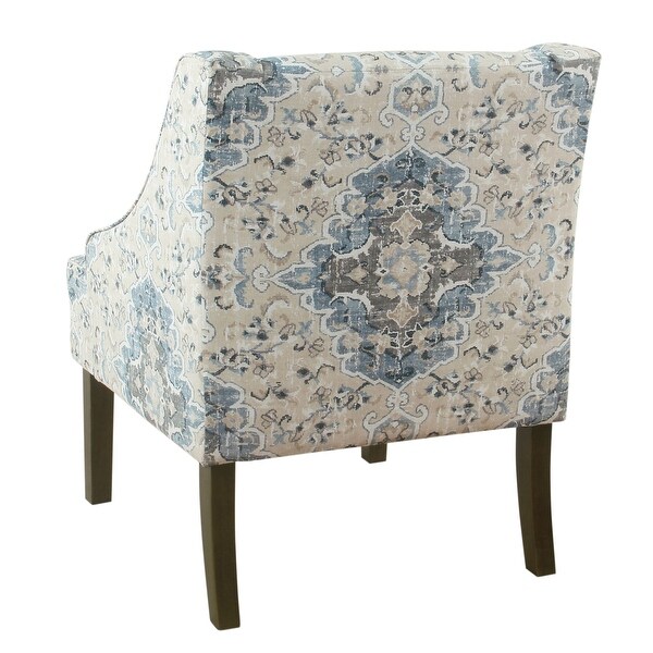 Porch and Den Holman Medallion Pattern Upholstered Swoop Armchair