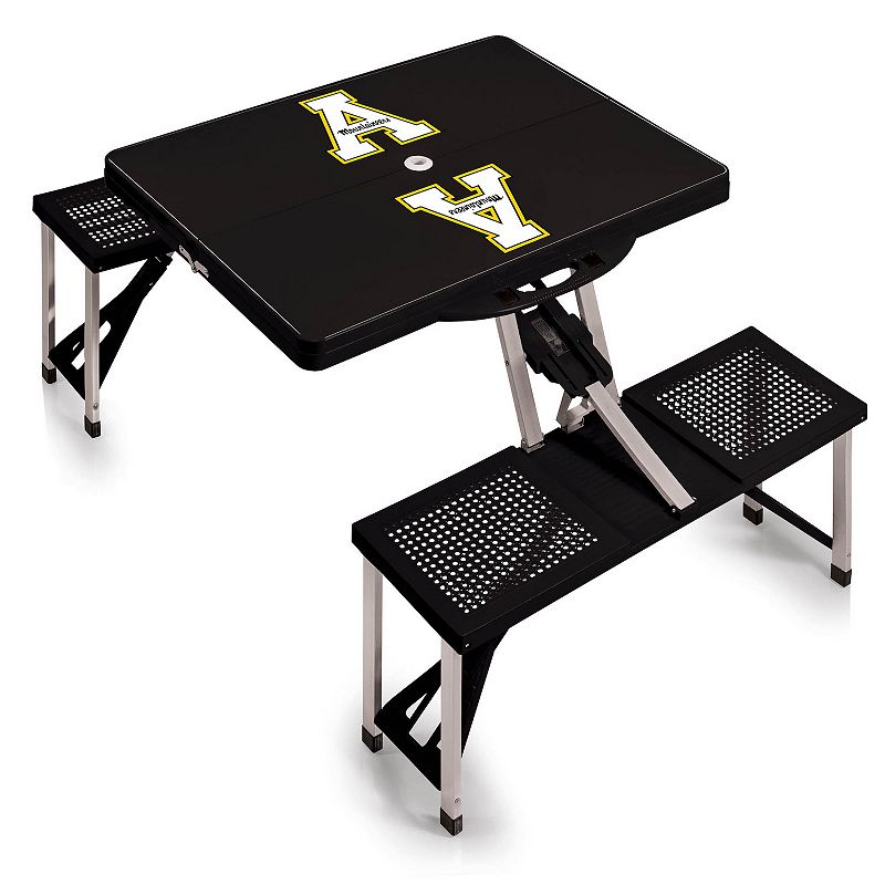 Picnic Time Appalachian State Mountaineers Picnic Table Portable Folding Table with Seats