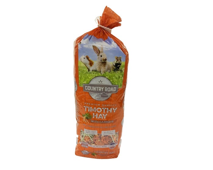 Country Road Small Animal， Timothy Hay with Carrots， 30 oz. Bag