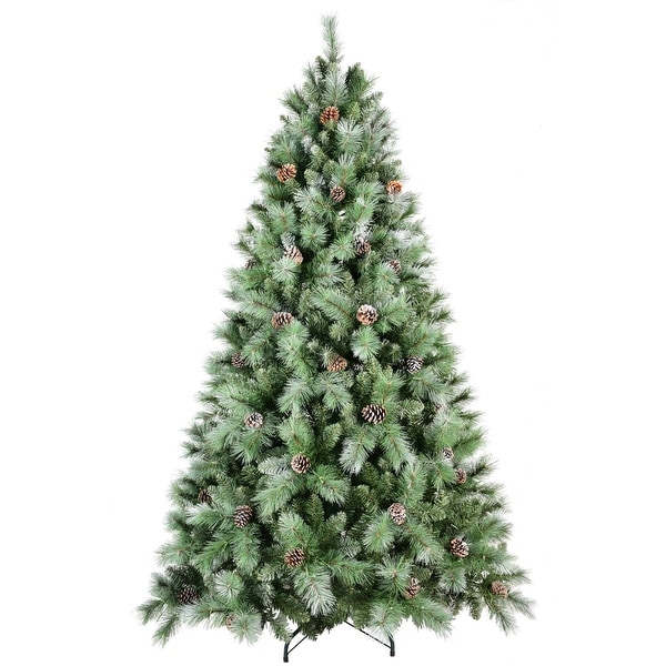 Spray White Christmas Tree with Decorations