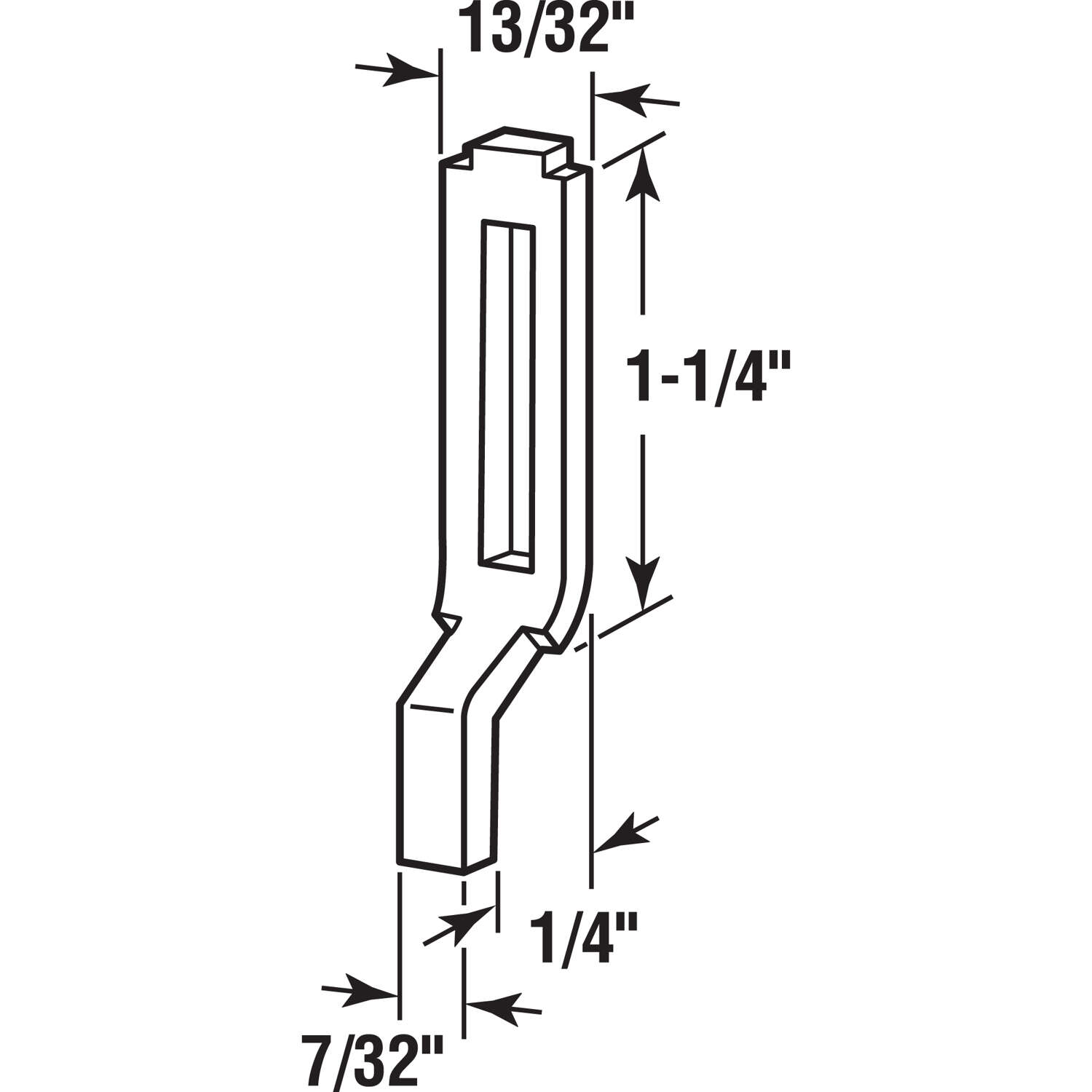 Prime-Line Zinc-Plated Steel Latch Strike 2 pk